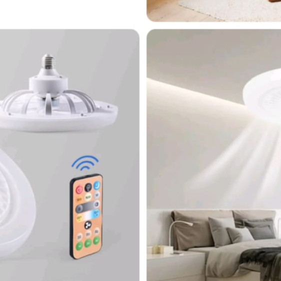 Lampe avec ventilateur et commande