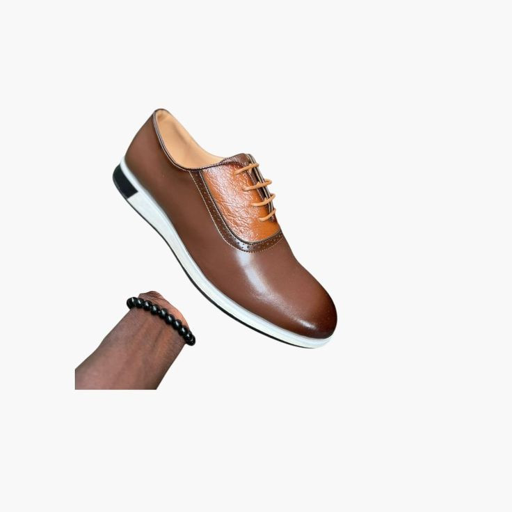 Chaussure décontractée en cuir pour homme à lacet à la Mode 
