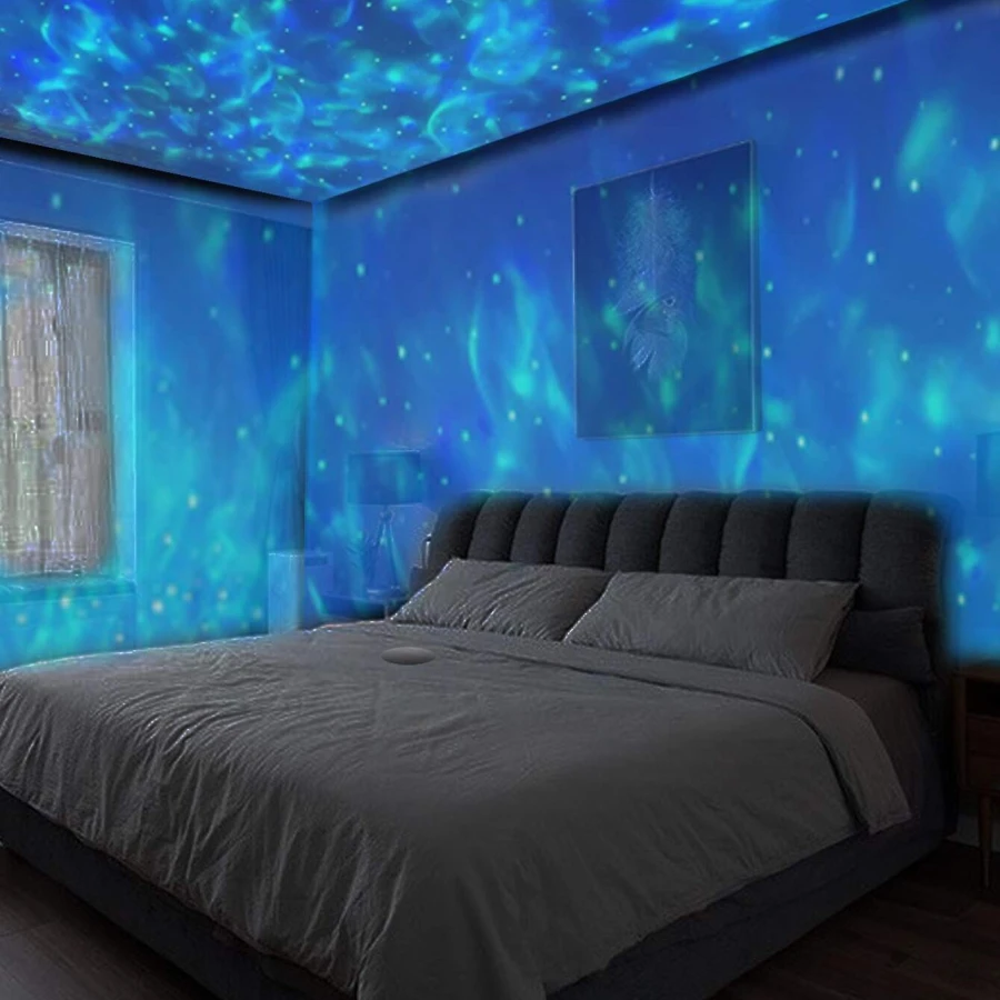 Ensemble 1 De LED Eau Motif Ciel Étoilé , RGB Télécommande projection , USB Chambre Atmosphère