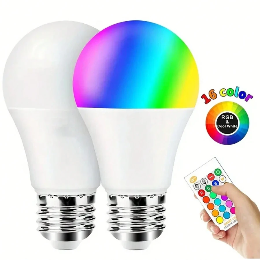 1 Ampoule Multicolore Télécommandée Pour La Diffusion En Direct Vidéo, La Photographie Et L'éclairage D'ambiance Led Pour La Chambre