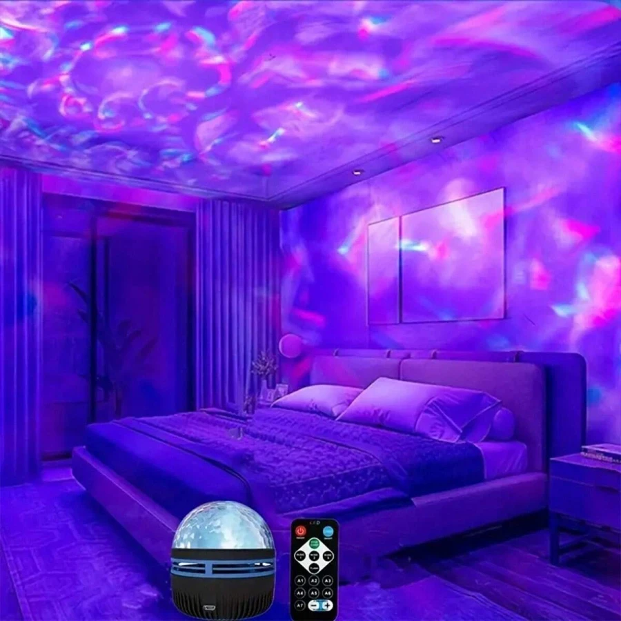 éclairage de projection d"étoiles à ondulations d"eau, éclairage de décoration de plafond, éclairage de décoration de chambre, éclairage de scène