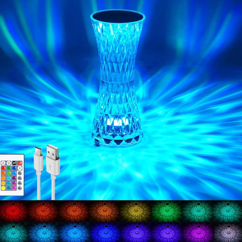Veilleuse de table multicolore