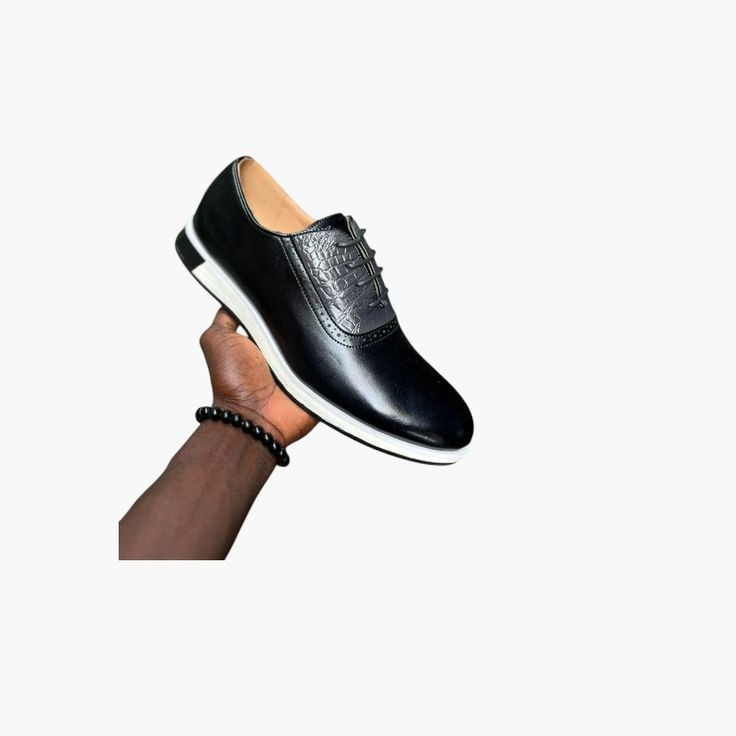Chaussure décontractée en cuir pour homme à lacet à la Mode 
