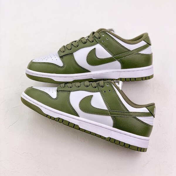 Nike Dunk Low Blanc Vert Olive