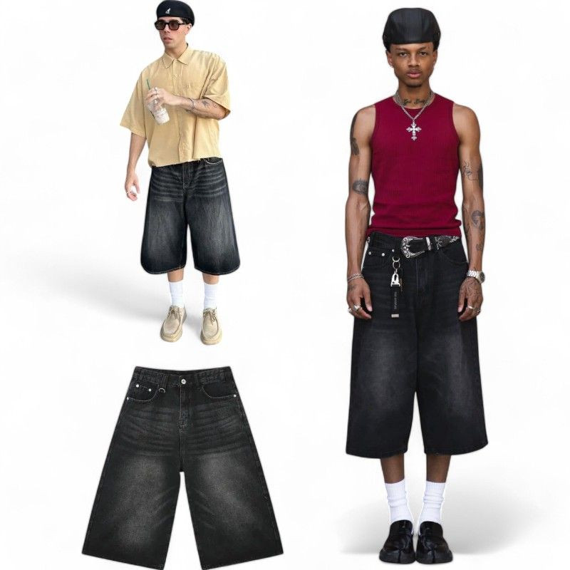 Jean large noir homme - coupe ample et décontractée - style streetwear