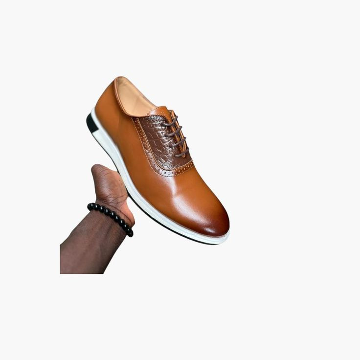 Chaussure décontractée en cuir pour homme à lacet à la Mode 