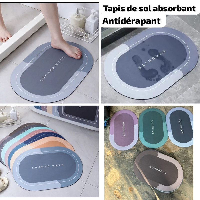 Tapis de sol antidérapant très absorbant