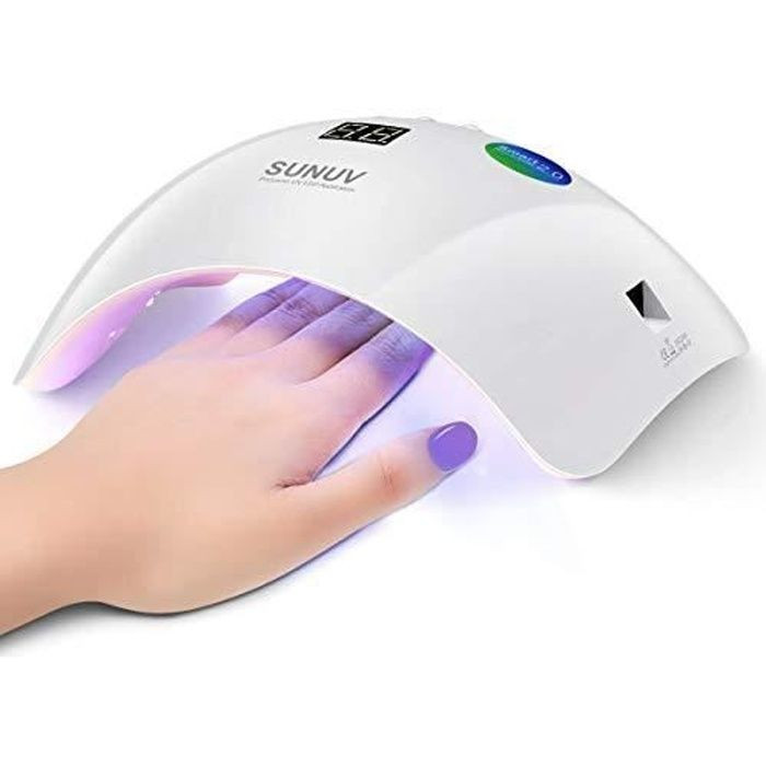Séchage professionnel des ongles en gel Salons à domicile LED UV Sun Five à écran USB 48W