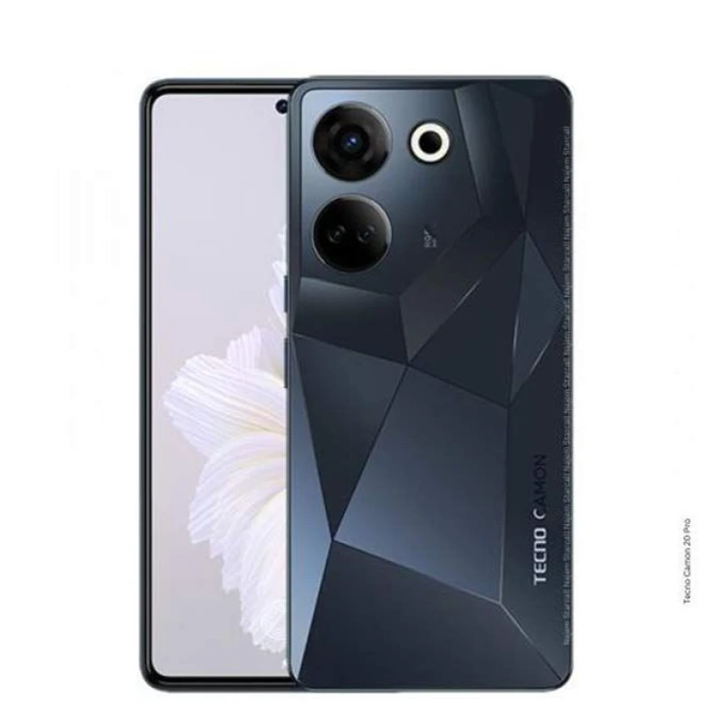 Tecno Camon 20 – 6,8" – 8Go – 256Go - 2SIM - Quad Caméra 64+8+2+2 Mpx / 48 Mpx Selfie- 5000 MAH – Noir