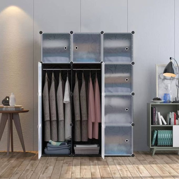 Armoire de rangement en plastique 3 battants 3 niveaux