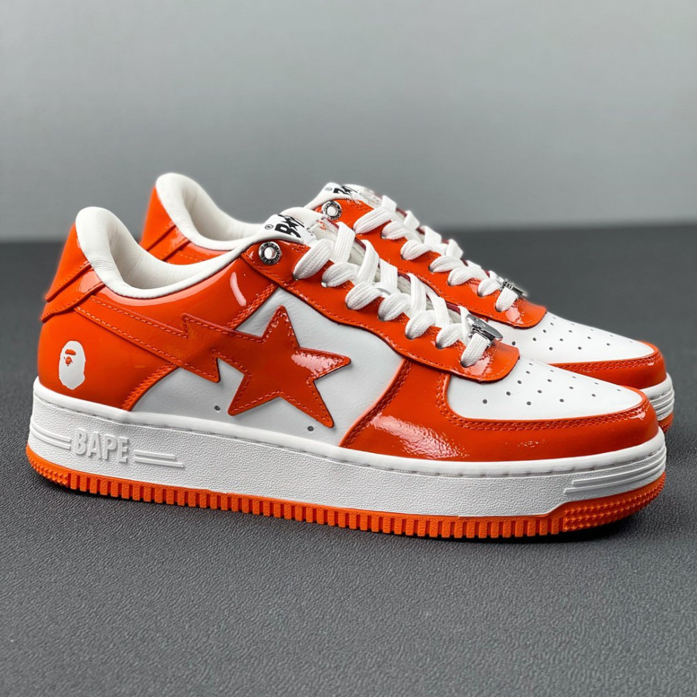 A Bathing Ape Baskets blanc et rouge à étoiles