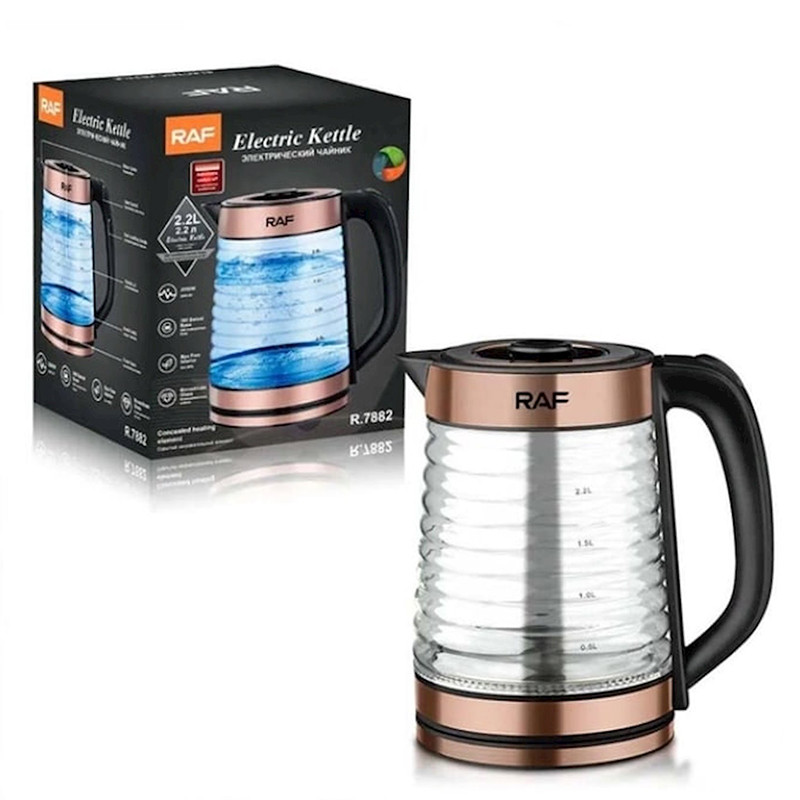 Bouilloire Électrique Portable Intelligente en Verre et Acier Inoxydable, Théière à Café