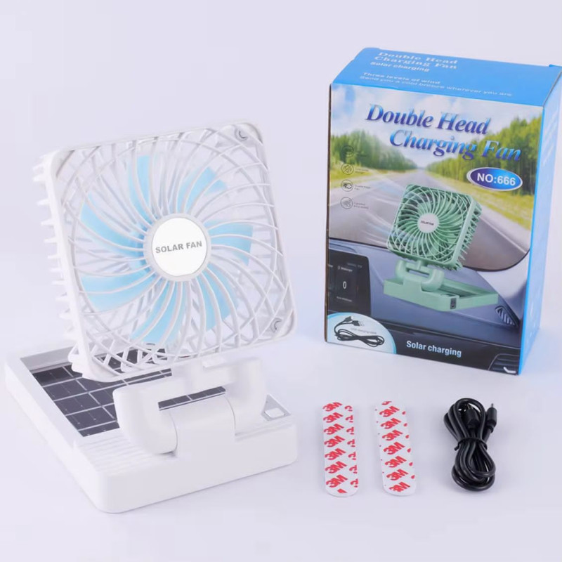 Ventilateur rechargeable à l'énergie solaire et électrique