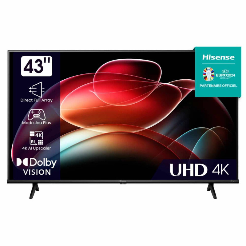 Téléviseur smart Hisense 43 pouces série A6 4K UHD