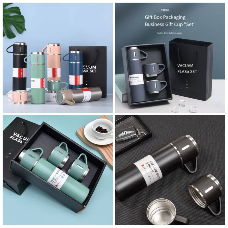Thermos 3 en 1 avec deux tasse