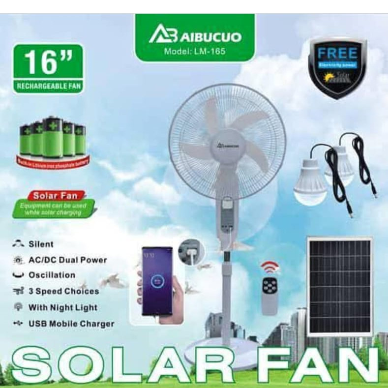 Ventilateur solaire rechargeable