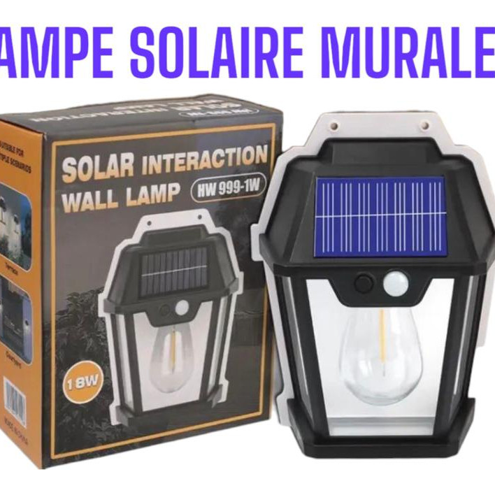 Lampe solaire murale rechargeable à l'énergie solaire