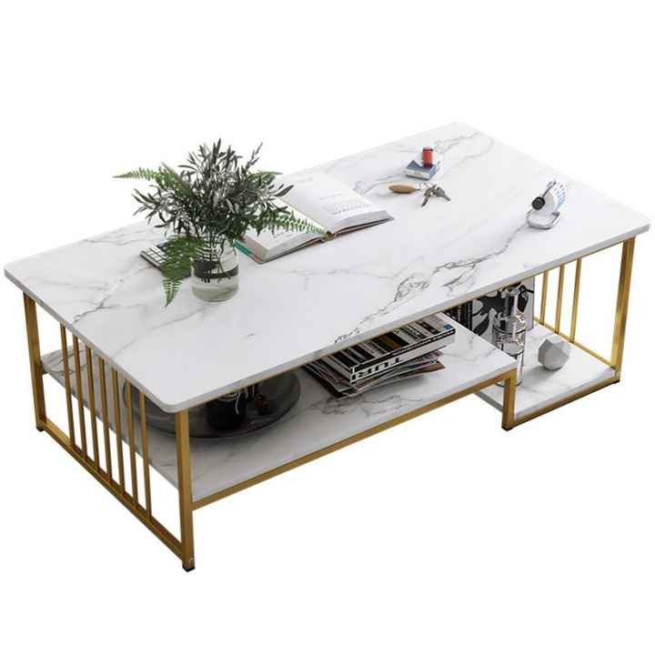 Table basse en marbre doré de haute qualité
