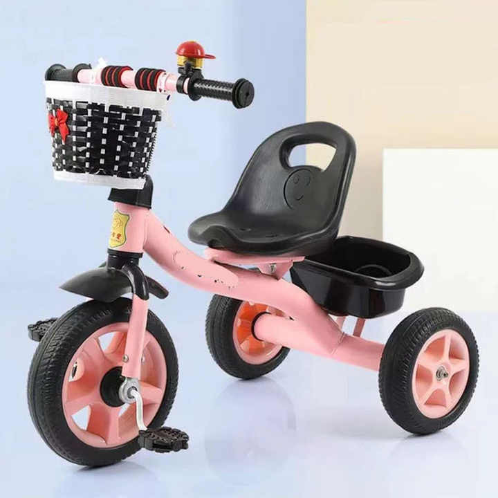 Tricycle bébé pour 1-6 ans multifonctionnel et léger avec pédales siège confortable tricycle pour enfants