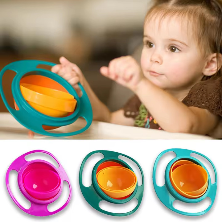 Bol Gyroscopique Universel Pour Enfants, Rotation 360° Anti-Renversement