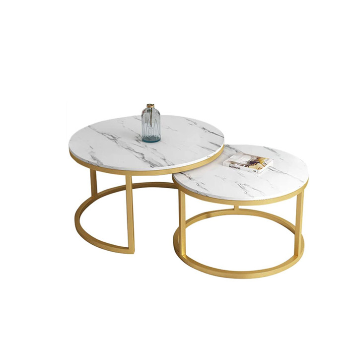 Table basse en bois ronde moderne en marbre, meubles pour la maison