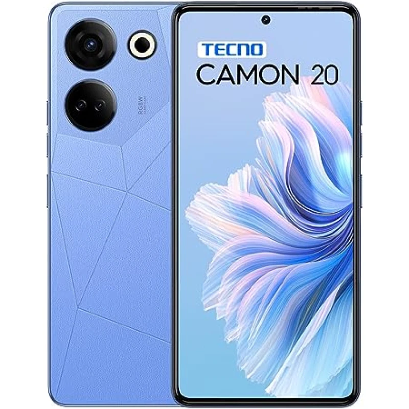 Tecno CAMON 20 - 6.8"- Dual Sim – 8 Go - 256Go - 64Mpx - 5000 MAh - Bleu