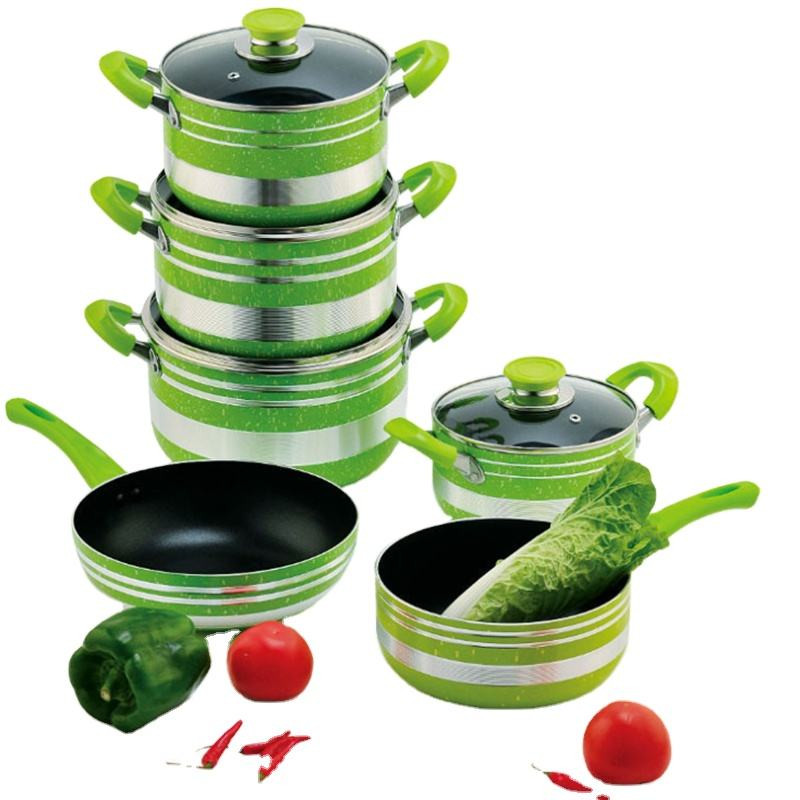 Ensemble d'ustensiles de cuisine, casseroles en céramique antiadhésive