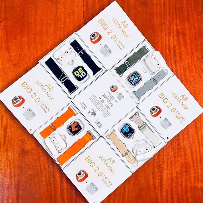 Smart Watch Montre Connectée A8 ULTRA MAX + Airpods Pro