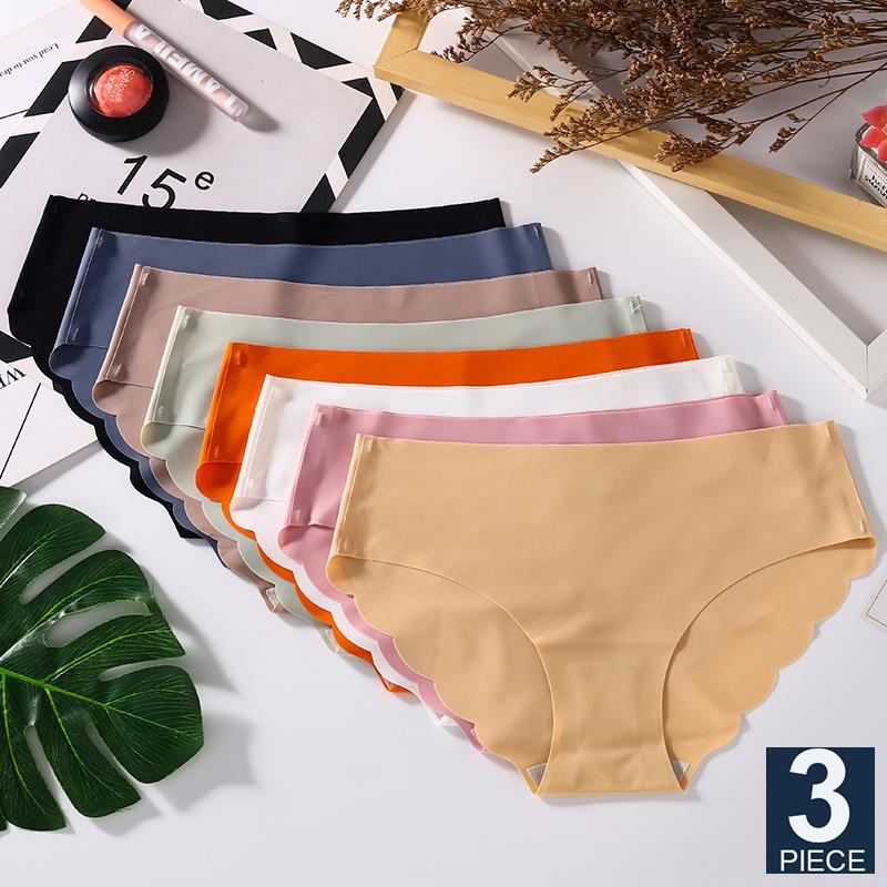 Culottes Sexy sous-vêtements sans couture culottes Lingerie pour femme caleçon doux couleur unie taille basse slips intimes