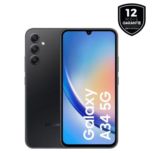 Samsung Galaxy A34 - 6.4" - 5G - 6/128Go - 48mpx - 2xSim-Noir