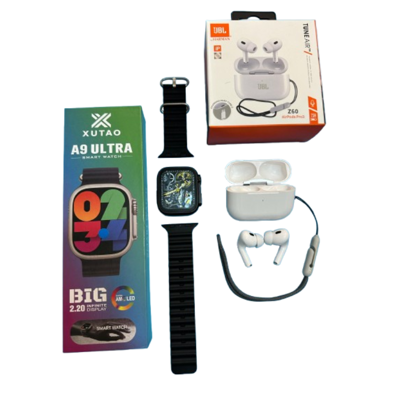 Ensemble montre et bracelet A9 ultra + Airpods