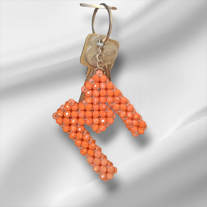 Porte clé en perle personnalisée