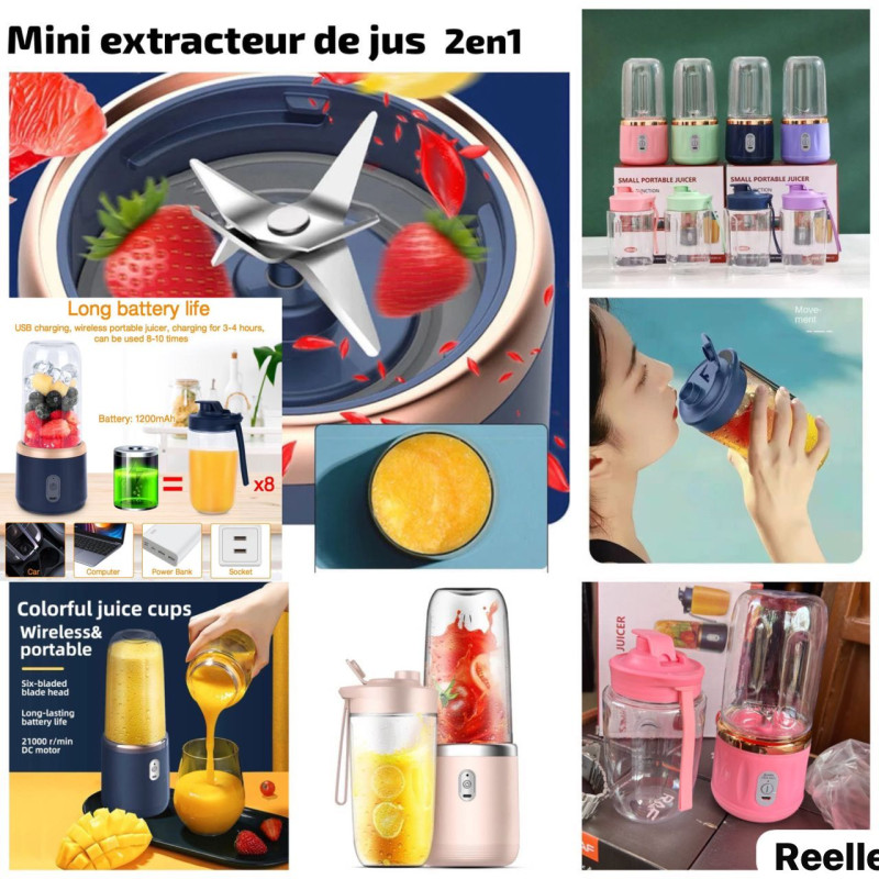 Mini extracteur de jus 2en1