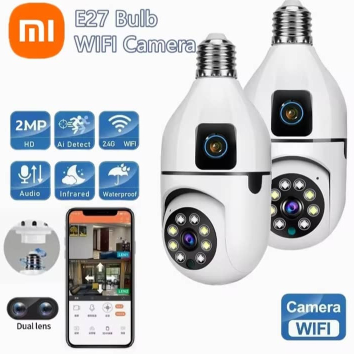 Camera de surveillance à double objectif rotative