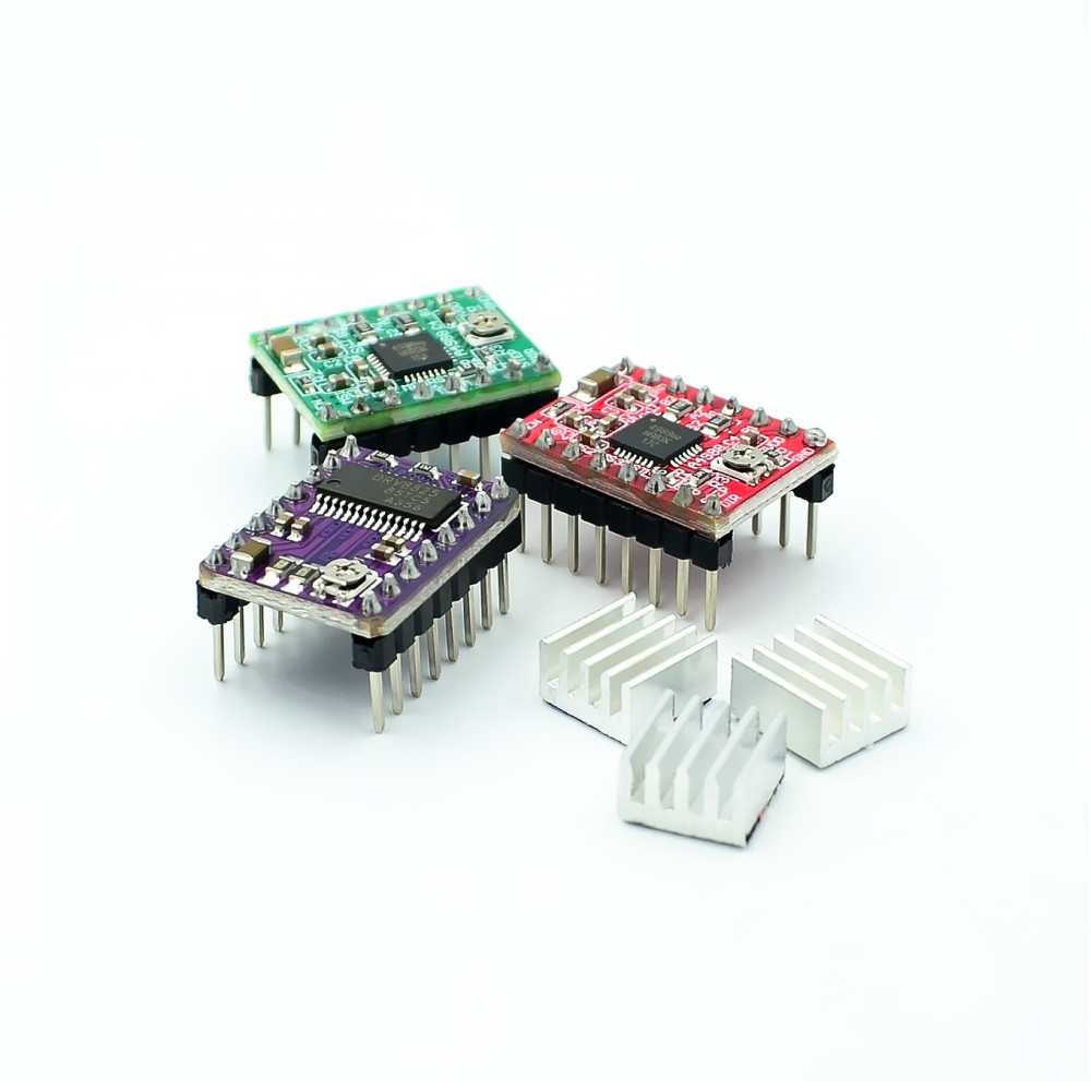 Pilote de moteur pas à pas Reprap A4988 DRV8825, Module de pilote de moteur pas à pas + dissipateur thermique