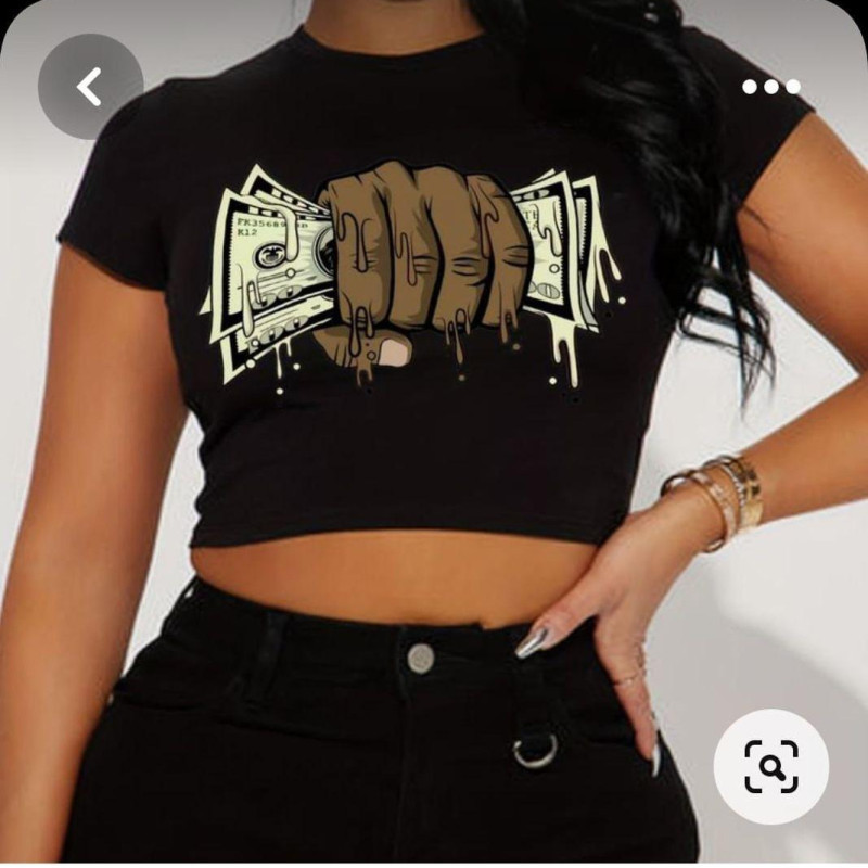 T-shirt À Manches Courtes À Col Rond Pour Fille Préadolescente En Tricot À Contraste De Couleurs