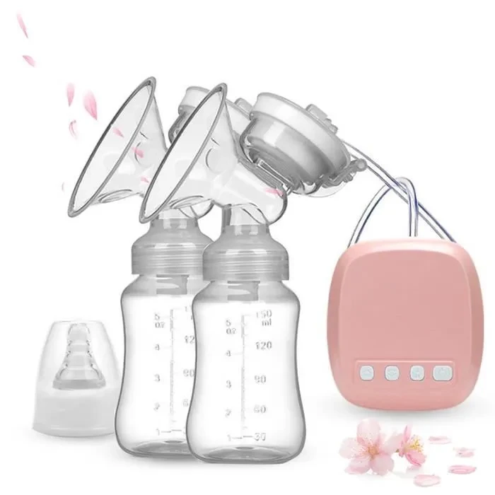 Tire Lait Electrique,SPECOOL150ml Double Tire-Lait Electrique, Tire-lait Double Pompage,Portable Bébé Pompe,Double Pompage,2 Mode