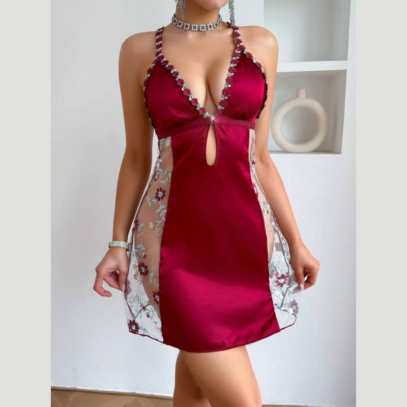 Robe de nuit ou nuisette 2 en 1 pour femme