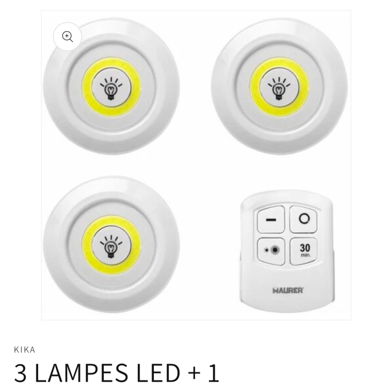 3 LAMPES LED + 1 TELEOMMANDE