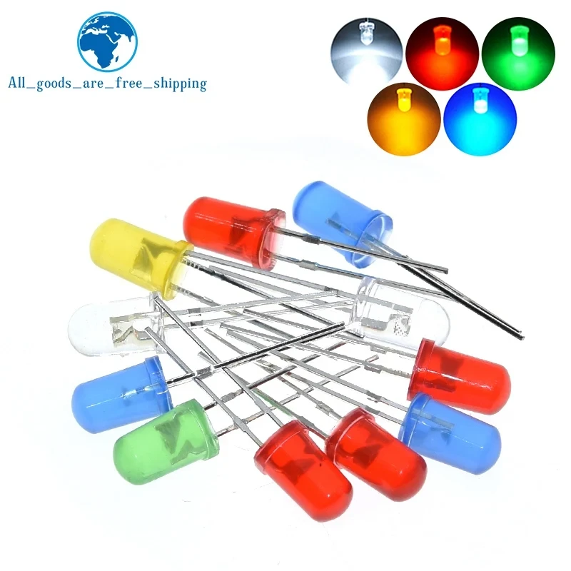 Diode lumineuse LED, composant de bricolage, vert, bleu, blanc, jaune, rouge
