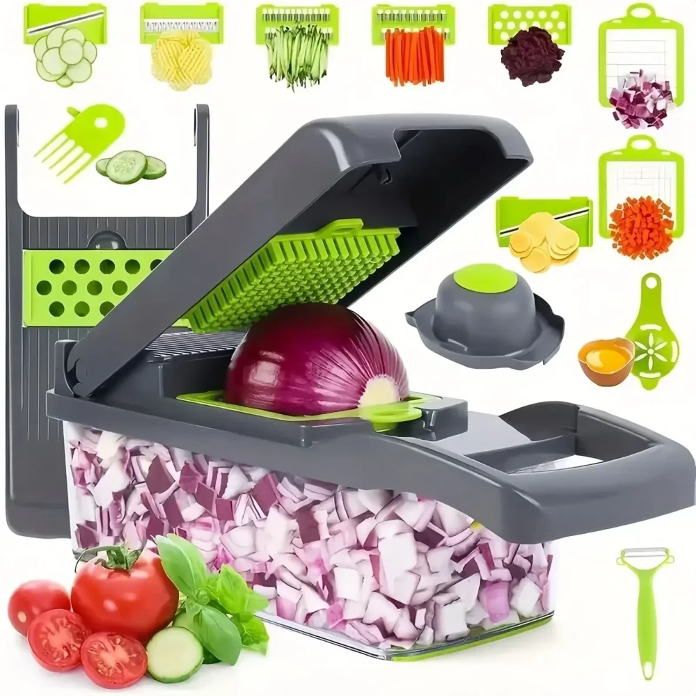 Coupe-légumes multifonctionnel, déchiqueteuse, râpe, trancheuse, ménage, fournitures de cuisine