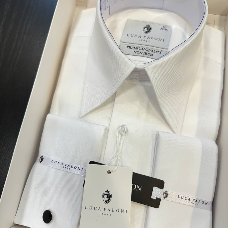 Chemise col Français en coton non Iron