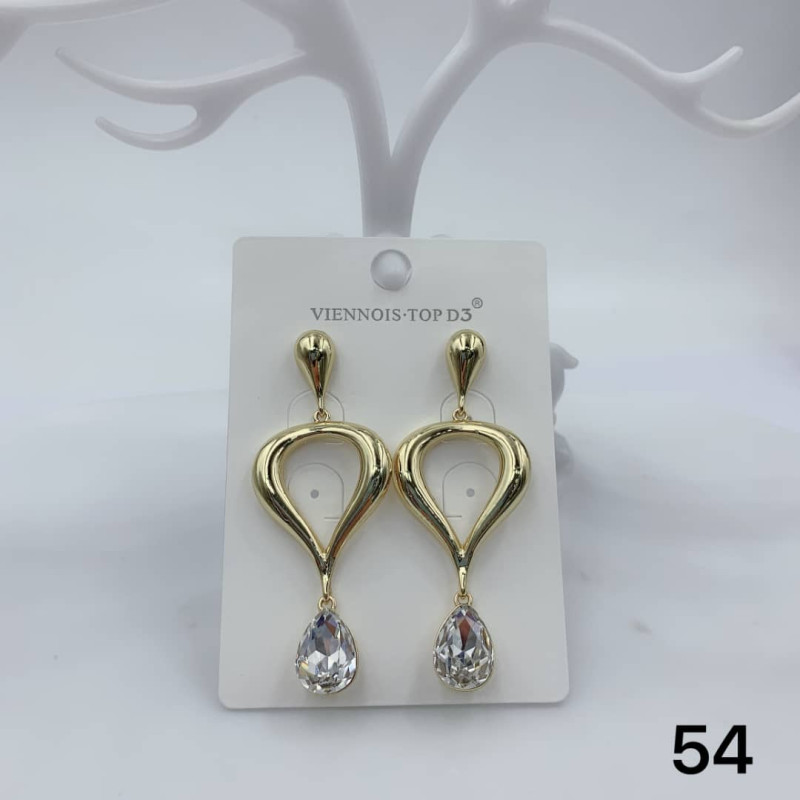Boucle d'oreille pour femme couleur or et argent viennois top D3