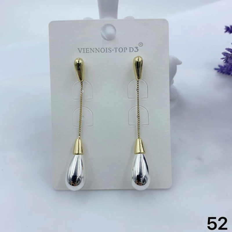 Boucle d'oreille couleur or et argent  viennois top D3