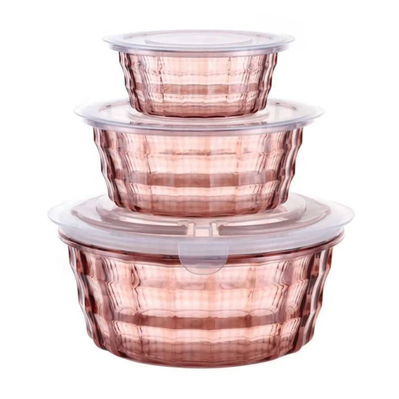 Récipient alimentaire en plastique Bento Lunch Box 3 pièces