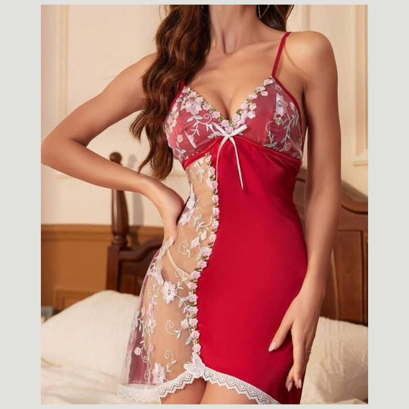 Robe de nuit ou nuisette 2 en 1 pour femme