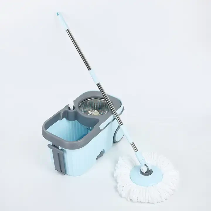 Poignée amovible Spin dry magic wash Mop eau nettoyage plat mains libres vadrouille avec seau détachable