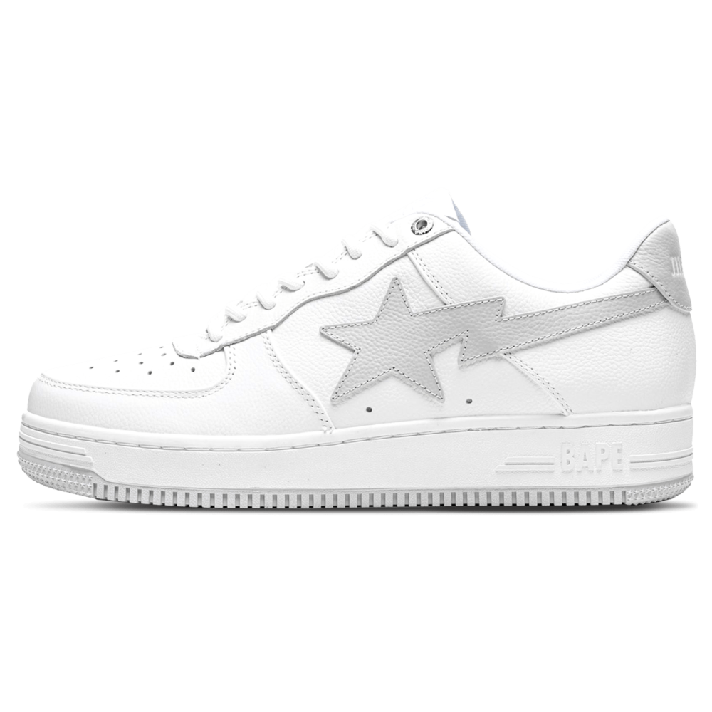 A Bathing Ape Baskets blanc et gris à étoiles