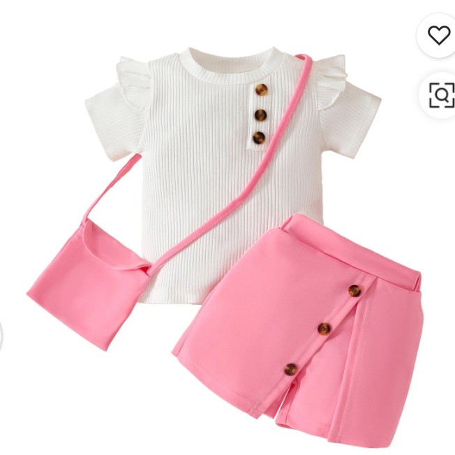 Ensemble trois pièces pour nos belles princesses, nouvelle tendance. 6mois à 3ans.