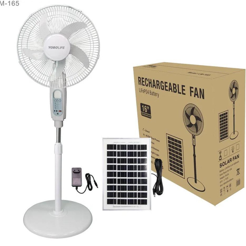 Ventilateur à panneaux solaires rechargeable